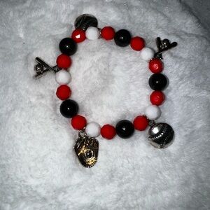Softball charm bracelet